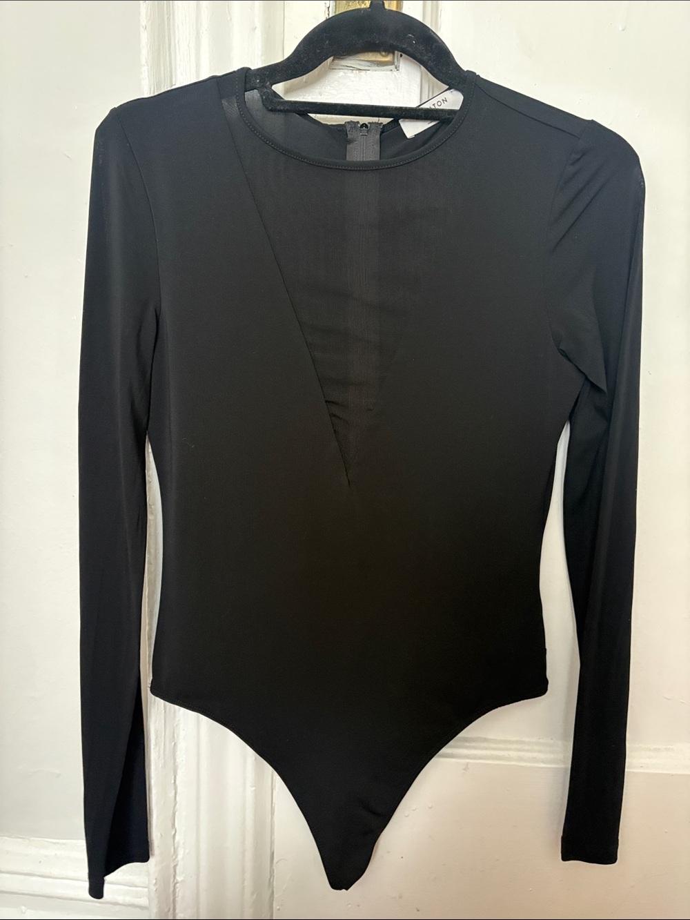 Babaton Black Long Sleeve Bodysuit